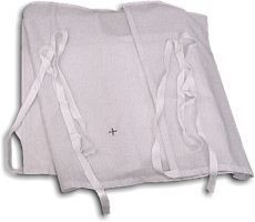 Alice with Red Embroidered Cross made of 100 percent Linen measure 16 by 35 inches Made In USA GA251