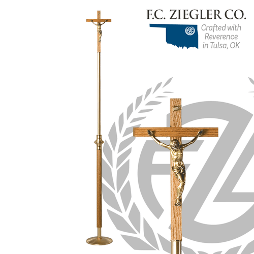 Processional Cross w/ Stand Style 2870 Ziegler Processional Cross w/ Stand Style 2870 Ziegler