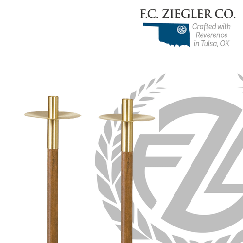Processional Torches 7/8" Socket Style 710 Ziegler - Sold as a Pair 
