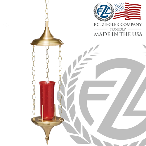 Electric Hanging Sanctuary Lamp Style 714E Ziegler USA Electric Hanging Sanctuary Lamp Style 714E Ziegler USA