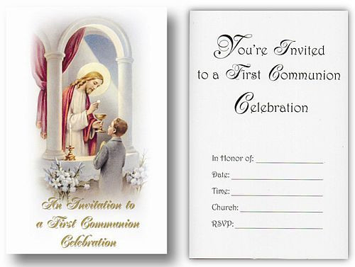 Jesus Boy First Communion Invitation 3 1 4 X 5 8 Count