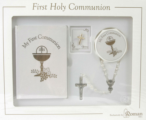 First 1st Communion Bookmark Keepsake Gift made with Pearl Beads Bible or Cross 
