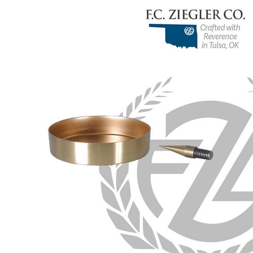 Christ Candle Socket in Brass  Christ Candle Socket in Brass