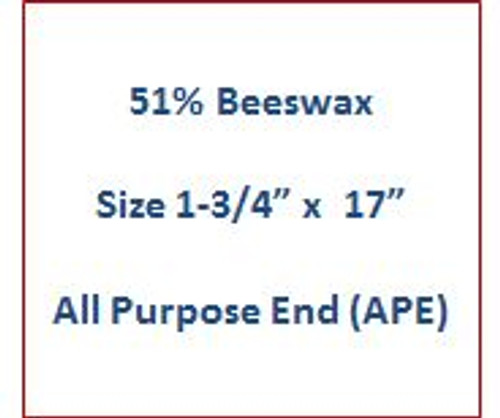 Cathedral 51% Beeswax  | Size 1-3/4" x 17" | All Purpose End (APE) | 11136204