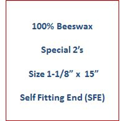 Cathedral 100% Beeswax Special 2's  | Size 1-1/8" x 15" | Self Fitting End (SFE) | 20028106