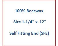 Cathedral 100% Beeswax, Size 1-1/4" x 12", Self Fitting End (SFE), 21115112