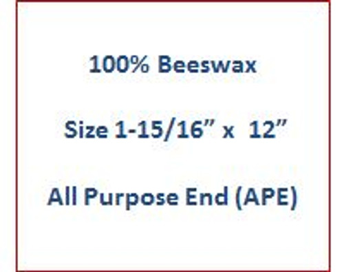 Cathedral 100% Beeswax  | Size 1-15/16" x 12" | All Purpose End (APE) | 21145206