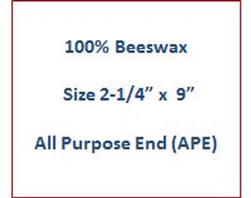 Cathedral 100% Beeswax  | Size 2-1/4" x 9" - All Purpose End (APE) | 21173204