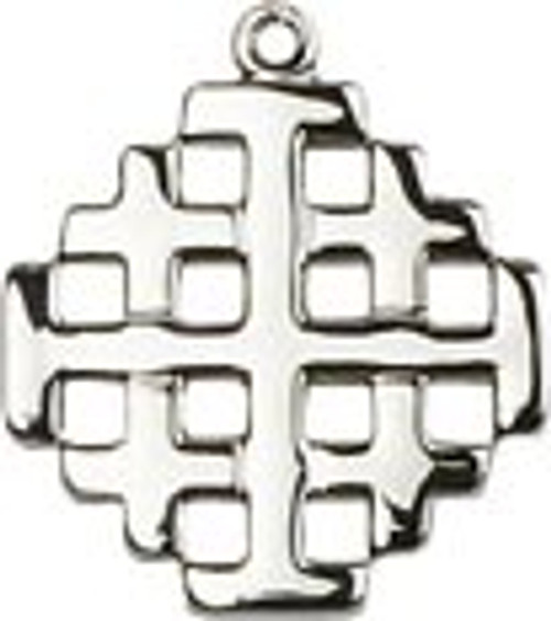 Cross, Jerusalem Sterling 18" Chain Cross, Jerusalem Sterling 18" Chain