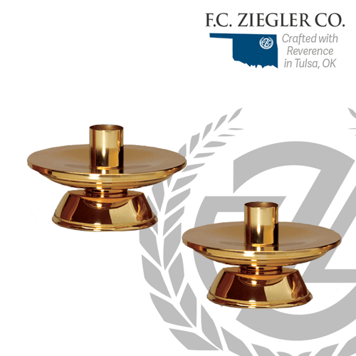 Altar Candlestick Polished Bronze Finish Sold in Pairs Style 3540BP Ziegler Altar Candlestick Polished Bronze Finish Sold in Pairs Style 3540BP Ziegler