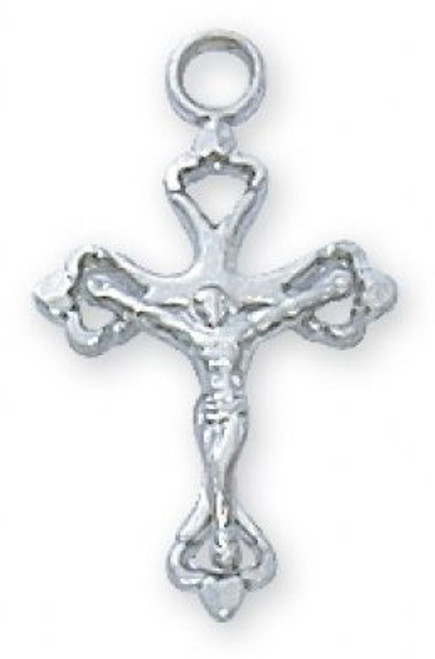 1 inch sterling silver Crucifix on 13 inch chain for baby made in u s a MAL8017BT 1 inch sterling silver Crucifix on 13 inch chain for baby made in u s a MAL8017BT