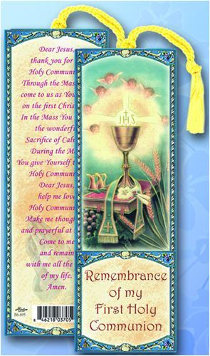 Paper Bookmark | First Communion | Laminated | HIB6695 - F.C. Ziegler ...