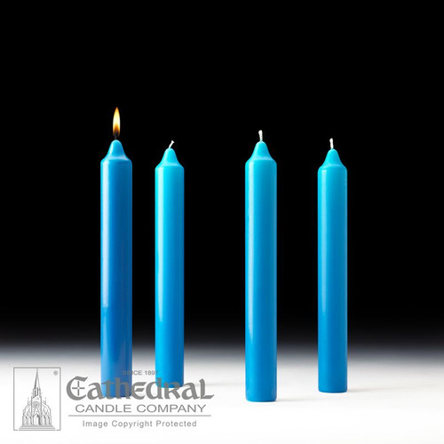 Advent Altar Candles 4 Blue Stearine 1 1 2 X 16 Cc82136204 F C Ziegler Company