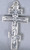 russian orthodox style silver oxidized metal Crucifix with jump ring measures 2 and 1 quarter inches high from italy rs8007ox