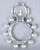 Saint Benedict rosary ring made of silver oxidized metal from Italy 