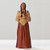 brightly colored statue of kateri tekakwitha with aa cross is made of resin and stands 3 and 1 half  inches high ro40605