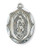 Sterling Silver Our Lady of Guadalupe Medal – 24" Stainless Steel Chain