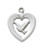 5 eighths inch heart and dove pendant made of sterling silver on 18 inch rhodium plated chain made in u s a MAL638 5 eighths inch heart and dove pendant made of sterling silver on 18 inch rhodium plated chain made in u s a MAL638