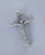 Crucifix pendant only made of silver oxidized metal measures 1 and 1 half  inches LALGTRO40/CFOX
