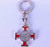 Saint Benedict Key Ring | Red Accent | Metal | 1-1/2” | Italy | PG211NR Saint Benedict Key Ring | Red Accent | Metal | 1-1/2” | Italy | PG211NR