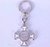 Saint Benedict Key Ring | White Enamel Accent | Metal | 1-1/2” | Italy | PG211NW