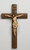 Wall Crucifix Deep Brown Finish Cross in a Rough Hewn Look with Painted Corpus 12 inches RO40106 Wall Crucifix Deep Brown Finish Cross in a Rough Hewn Look with Painted Corpus 12 inches RO40106