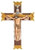 Holy Trinity Crucifix Father Son and Holy Spirit cross has Splayed and  Embellished Ends made of Painted Resin Stone Mix measures 10 and 1 quarter by 7 inches RO65966