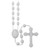 White Plastic Rosary with Cord 