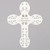 My First Communion Cross White Filigree Porcelain measures 8-1/4 inches RO43966