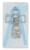 Guardian angel Crib Cross with blue ribbon accent measures 10 inches made of pewter MAPW5B