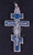 Crucifix | Pendant Only | Russian Orthodox | 2-1/2” | Metal | Blue Accent | Italy | RS5010OX