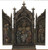 Nativity Triptych on Cathedral Setting Cold Cast Bronze With Color Accents stands 8 and 7 eighths inches USIWU76727A4