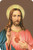 Sacred Heart of Jesus and Immaculate Heart of Mary on 2D Holy Card EGA6