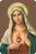 Sacred Heart of Jesus and Immaculate Heart of Mary on 2D Holy Card EGA6