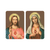 Sacred Heart of Jesus and Immaculate Heart of Mary on 2D Holy Card EGA6