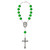 August Birthstone Auto Rosary Beads with Saint Christopher Centerpiece Peridot Color Beads  August Birthstone Auto Rosary Beads with Saint Christopher Centerpiece Peridot Color Beads