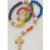 Kiddy rosary beads with wood cross and multicolored beads measures eleven inches MA628R Kiddy rosary beads with wood cross and multicolored beads measures eleven inches MA628R