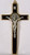 St Benedict Crucifix Gold & Enamel Cross With Medal Visible From Both Sides of Cross Imported From Italy measures 7 and 1 half inches Front Black TIE4253BLG St Benedict Crucifix Gold & Enamel Cross With Medal Visible From Both Sides of Cross Imported From Italy measures 7 and 1 half inches Front Black TIE4253BLG