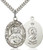 Sacred Heart of Jesus and Our Lady of Mount Carmel Scapular Sterling Silver Medal measures 1 by three quarters inches comes with 24 inch stainless silver curb chain 7098SS24S Sacred Heart of Jesus and Our Lady of Mount Carmel Scapular Sterling Silver Medal measures 1 by three quarters inches comes with 24 inch stainless silver curb chain 7098SS24S