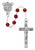 Garnet Crystal Rosary with Miraculous Medal Centerpiece Detail 