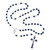 Blue Metallic Rosary with Holy Mass Crucifix full rosary 