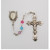 Swarovski Multi Colored Rosary Rhodium Crucifix and Center 