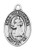 3 quarter inch sterling saint christopher medal on 13 inch rhodium plated chain made in u s a MAL739BT