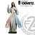 Divine Mercy statue available in 36 48 or 60 inch heights and color bronze or white marble finish made of Fiberglass Crafted In Italy DM10049FR