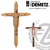 Christ the King on cross made of linden wood in choice of 5 sizes and choice of color stained or natural finish crafted in Italy DM109 Christ the King on cross made of linden wood in choice of 5 sizes and choice of color stained or natural finish crafted in Italy DM109