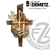 Baptismal symbols on cross in fiberglass or hand carved linden wood measures 48 inches with choice of bronze white marble color stain or natural finish crafted in italy DM96023 Baptismal symbols on cross in fiberglass or hand carved linden wood measures 48 inches with choice of bronze white marble color stain or natural finish crafted in italy DM96023