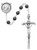 Saint John Paul II Hematite Rosary with Papal Crucifix