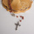 Rosary Beads | Sacred Heart Centerpiece | Gold Flecked Beads  | Italy | PDGS