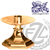 Altar Candlestick with hexagonal base choose from brass or bronze with satin or high polish finish measures 5 inches high includes socket and protector made in u s a by progressive bronze PB245LCS