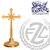 flared altar cross with embellished base in choice of brass or bronze with high polish or satin finish choose from 3 sizes made in u s a by progressive bronze PB232109AC